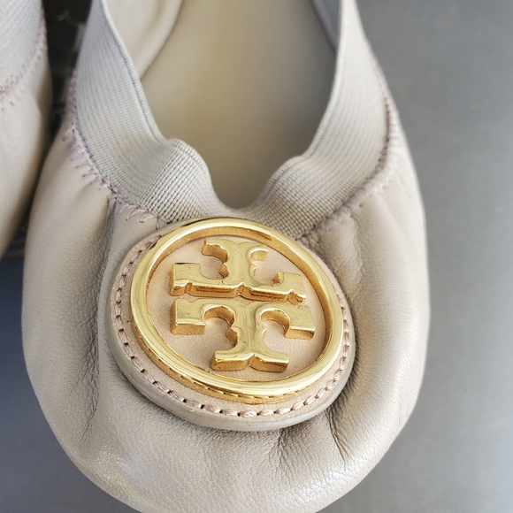 Tory Burch Caroline 2 ballet flats ~ Grey size 7 - Picture 10 of 16